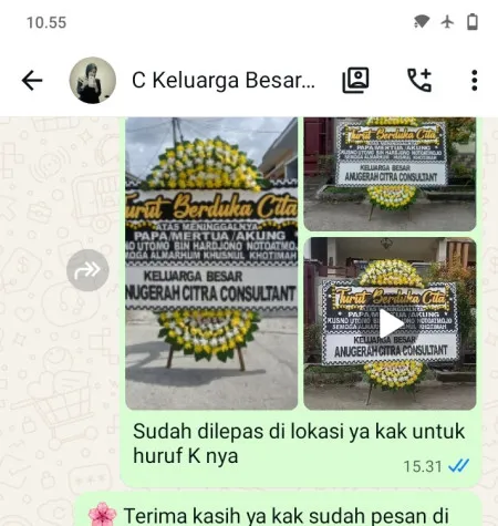 Pengiriman Papan Bunga Duka Bendolo Sawahan